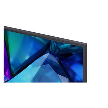 Een alpha 8 AI-processor 4K Gen3 van de LG Mini RGB evo AI MRGB85 straalt in blauw licht op een printplaat en benadrukt de AI-verwerkingsprestaties met een tot 5 keer snellere NPU, 10% snellere CPU-verwerking en 20% grotere geheugencapaciteit.